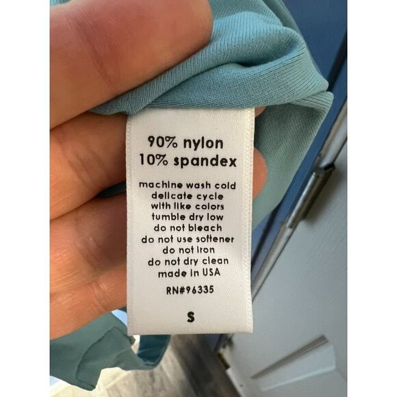 Susana Monaco Womens Aqua Long Sleeve Bodysuit With Collar workattire profession - Picture 9 of 11